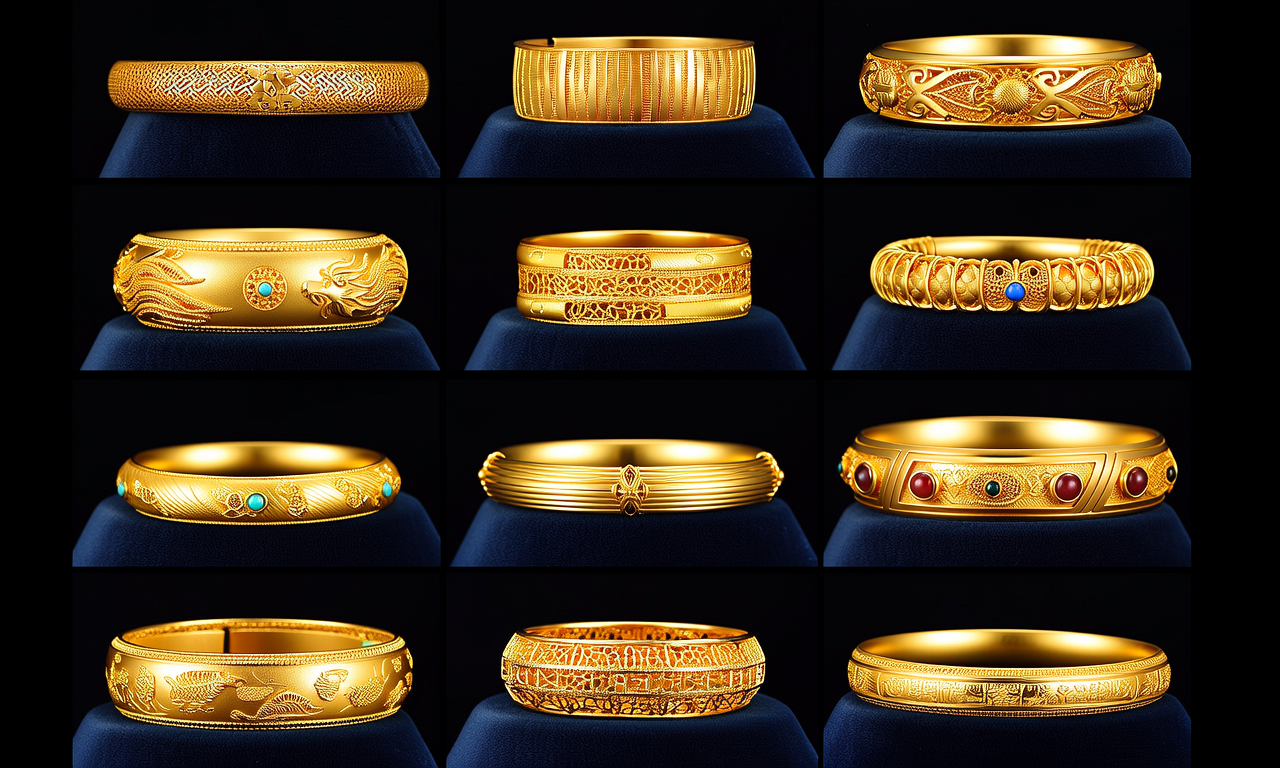 金手镯100种图片