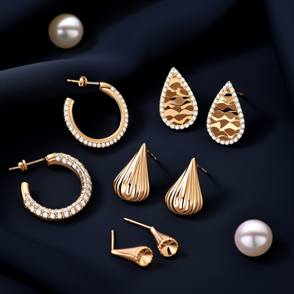 金耳钉图片女款大全